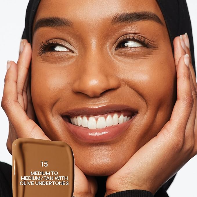 Saie Slip Tint Radiant Cream Concealer & All-Over Face Makeup - Concealer for Dark Circles, Redness & Blemishes - Lightweight Makeup Made with Hydrating Hyaluronic Acid - Shade 15 (0.17 oz)