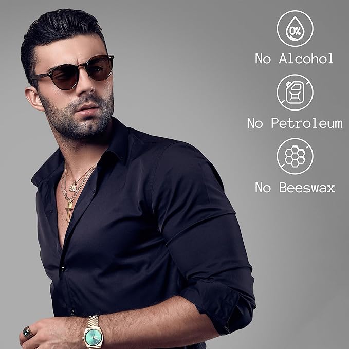 Gentlemen Republic 8oz Refined Hair Gel - Professional Formula for 24 Hour Shine and Hold, Humidity Resistant, 100% Alcohol-Free and Never Flakes, Made in the USA