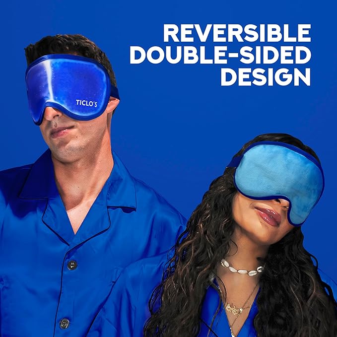 Cooling Eye Mask | Gel Eye Mask For Migraines, Dry Eyes, Puffiness, Dark Circles| Reusable Cold Eye Mask| Eye Ice Pack After Surgery| Bead Ice Face Cold Therapy Compress Sinus |Headaches|Sleep Mask