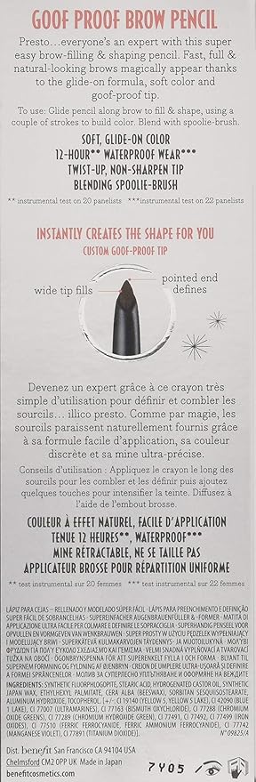 Benefit Goof Proof Brow Pencil Super Easy Eyebrow Shaping and Filling Tool - Shade 4