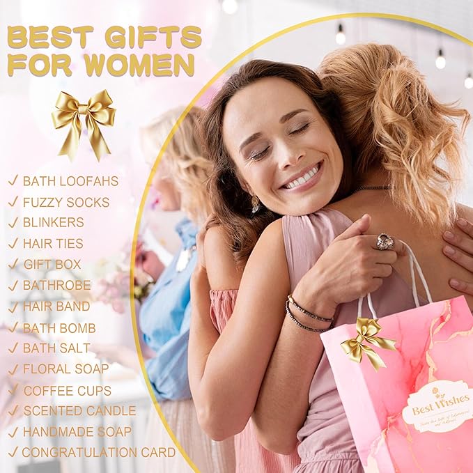 Gifts for Women,Mothers Day Relaxing Spa Gift Baskets for Mom,Happy Birthday Gift Ideas Basket