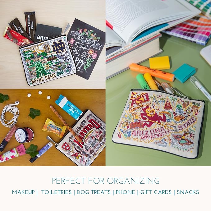 Catstudio Collegiate Zipper Pouch, UC Berkeley Travel Toiletry Bag, Ideal Gift for Alumni, Makeup Bag, Dog Treat Pouch, or Travel Purse