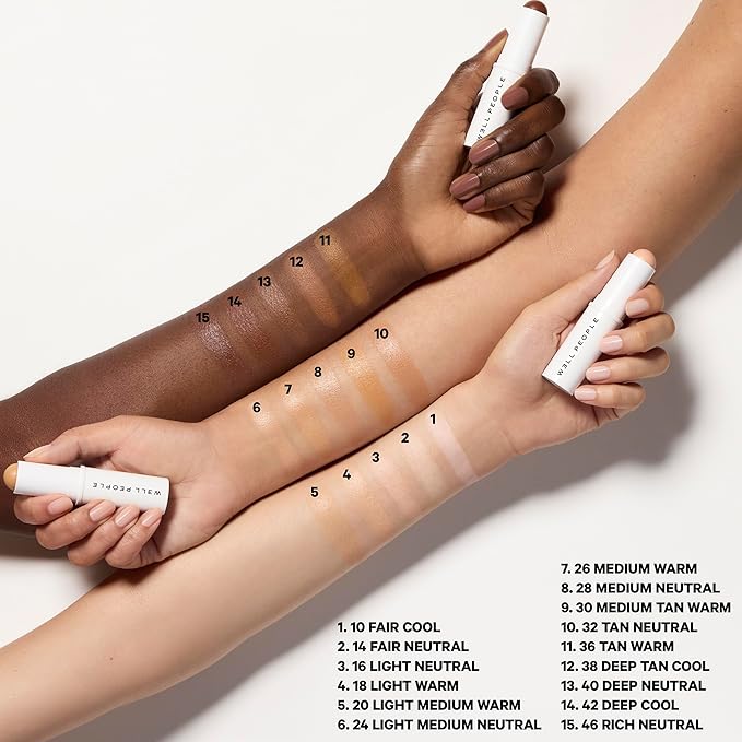Well People Supernatural Complexion Stick Foundation + Concealer, Buildable, Light-to-Medium Coverage, Soft Matte Finish, Lightweight + Hydrating, Multi-Use, Vegan & Cruelty-Free, 32 Tan Neutral
