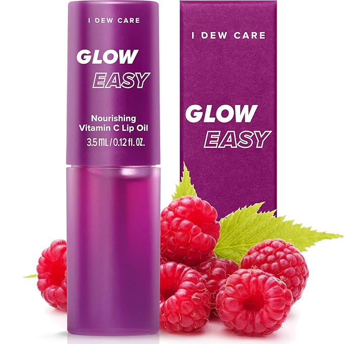 I DEW CARE Say You Dew Brightening Vitamin C Cream with Niacinamide + Glow Easy Vitamin C Tinted Lip Oil Gloss with Jojoba Seed Oil Bundle
