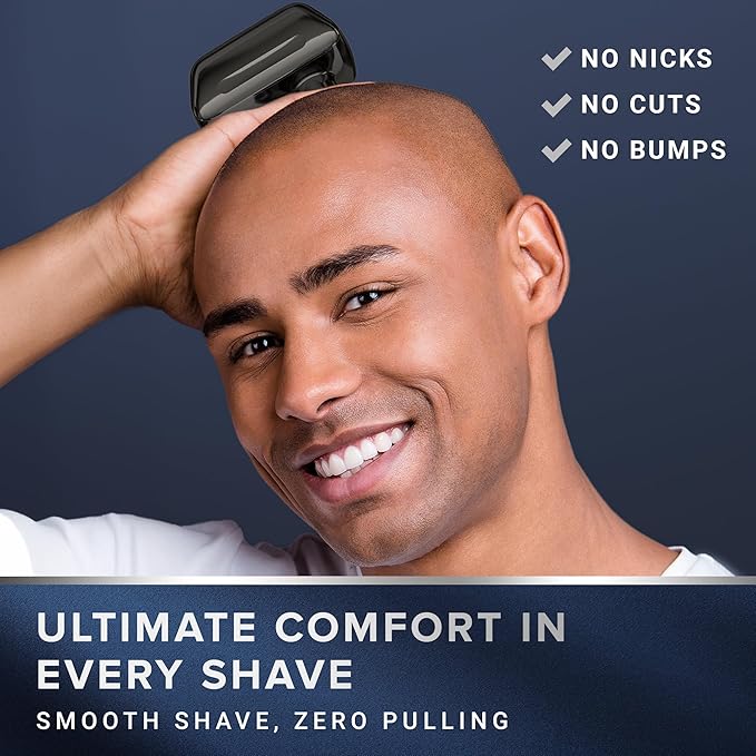 Electric Head Shaver for Bald Men: Waterproof Cordless Electric Razor for Bald Head & Hair Shaving, Close Shave, Skin-Friendly, 360° Full Coverage & Effortless Control, Easy to Clean, Wet & Dry Use