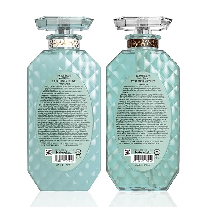 Moist Diane Anti-Dandruff Shampoo and Conditioner Set for Dry Hair & Itchy Scalp Women & Men, Keratin Shampoo by Protein & Argan Oil from Japan, Silicone& Paraben Free, Extra FRESH& HYDRATE 30.4 Fl Oz