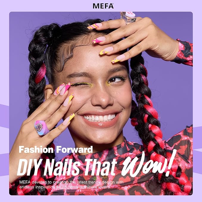 MEFA Purple Gel Nail Polish, 6 Colors Gel Polish Set Pink Shimmer Purple Nail Polish Soak Off Grape Lilac Violet Gel Nail Art Manicure DIY Salon Gifts for Women Girls