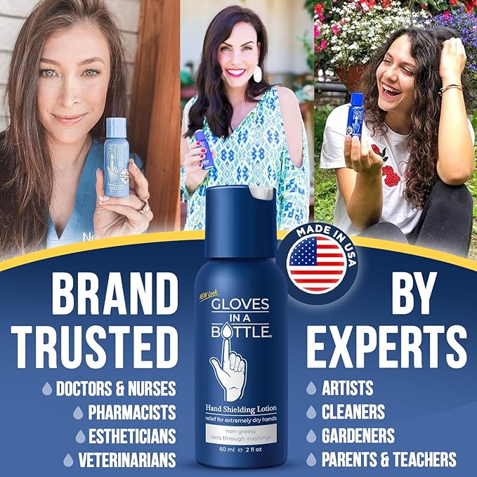 Gloves In A Bottle Shielding Lotion for Dry Itchy Skin, 2 ounce (Pack of 24)
