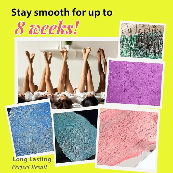 Complete Home Waxing Kit for Women: For Face Brazilian Eyebrow Bikini Leg & Sensitive Skin Hair Removal- with 5 Packs Hard Wax Beads