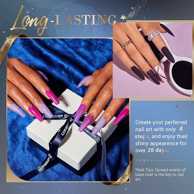 AZUREBEAUTY Dip Powder Nail Kit Starter Color Changing Glitter 20 Colors Magic Special Effect Dipping Powder Liquid Set with Base/Top Coat Activator for French Nails Manicure DIY Salon