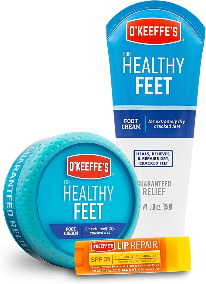 O'Keeffe's Healthy Feet Jar, Tube, and Lip Repair SPF Variety Pack