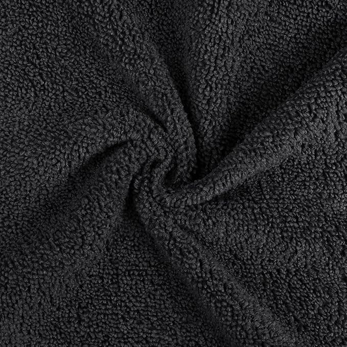 Orighty Microfiber Washcloths Bulk Towels Set 100 Pack, Highly Absorbent and Soft Feel Face Cloths, Multi-Purpose Wash Cloths & Hand Towels for Bathroom, Hotel, Spa, and Gym, 12x12 Inch, Black