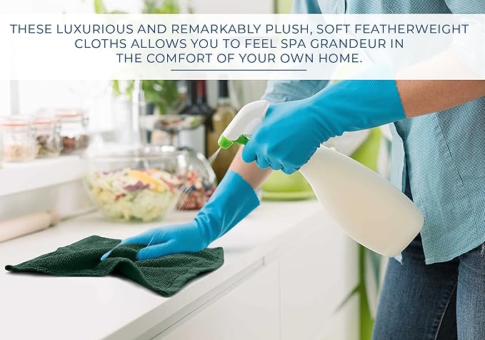 DAN RIVER 100% Cotton Washcloths 24 Pack Premium Quality Face and Body Cloth, Quick Dry Essential Towels for Bathroom, Hand, Kitchen & Cleaning, Baby Washcloths | 12X12 in | 400 GSM | Hunter Green