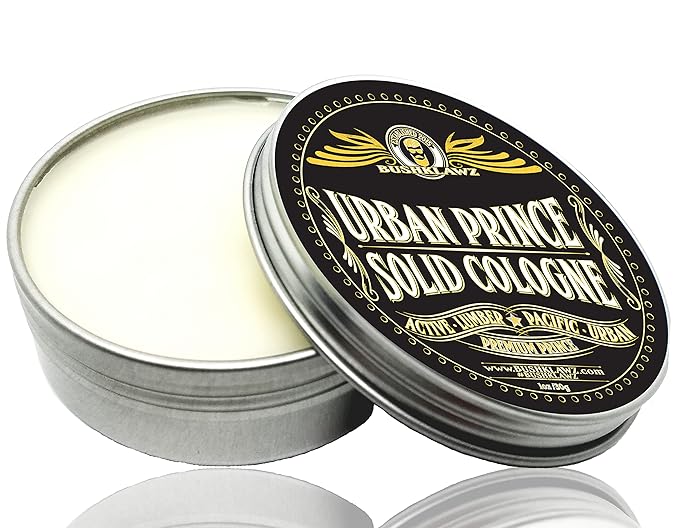 Premium Prince Solid Cologne 1 oz Variety Gift Set Alcohol Free Natural Concentrated Full Size Travel Friendly Tins Men's Fragrance 4 Manly Scents to Satisfy all Types of Viking Cannon Black Prime