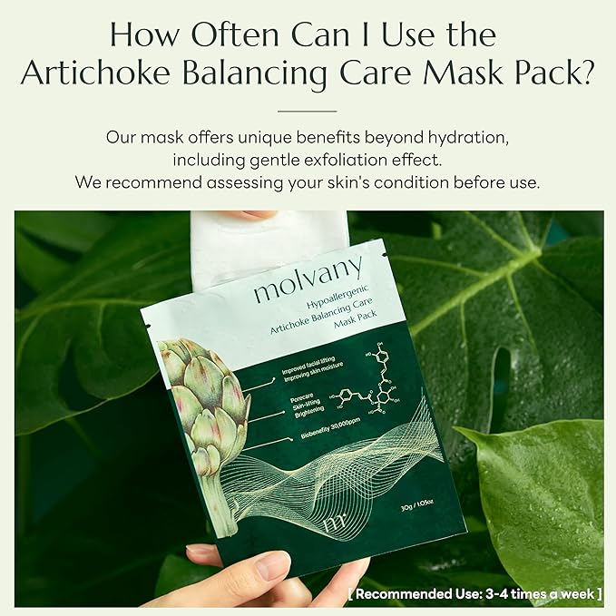 Unisex Skin Treatment Mask - Hydrating Artichoke Balancing Care Pack