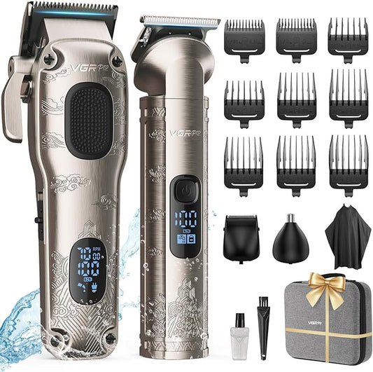 Hair Clippers for Men Professional, Cordless Hair Clippers for Hair Cutting, Mens Clippers and Trimmers Set, Electric Hair Trimmer for Men with Package Box