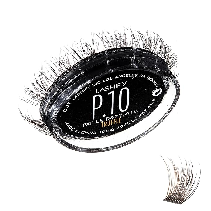 Lashify Plushy 10mm Gossamer Lashes in Truffle Color, Easy DIY False Lashes for a Voluminous Yet Still Natural Look