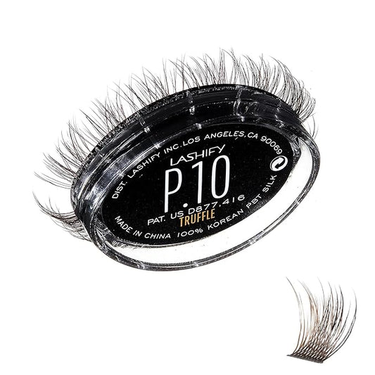 Lashify Plushy 10mm Gossamer Lashes in Truffle Color, Easy DIY False Lashes for a Voluminous Yet Still Natural Look