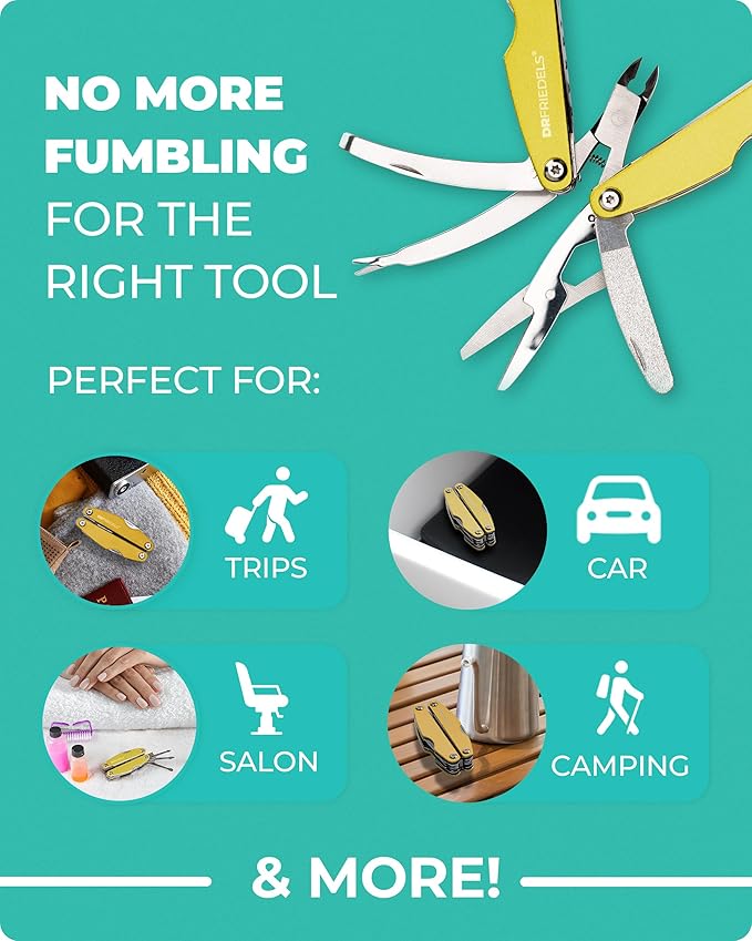 Manicure and Pedicure Kit - 9 in 1 Professional Manicure Set For Women & Men with Cuticle Trimmer, Cuticle Remover, Cuticle Pusher - Nail Techs & Nail Lovers’ Manicure Set Professional by DrFriedels