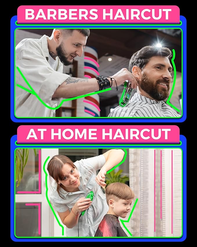 GLAKER Hair Clippers for Men - Cordless Zero-Gap Trimmer - Green