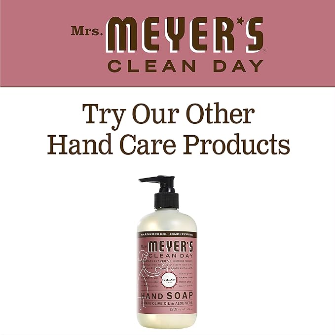 MRS. MEYER'S CLEAN DAY Hand Soap, Made with Essential Oils, Biodegradable Formula, Rosemary, 12.5 fl. oz