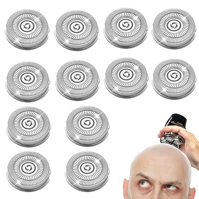 12PCS Shaver Head Replacement Blade compatible with Skull Shaver Pitbull Electric Razors