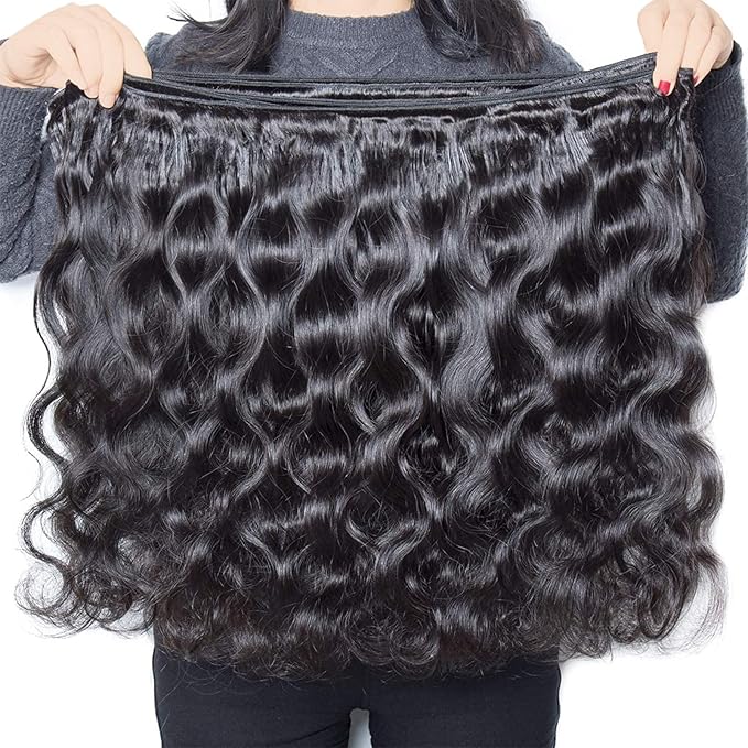 GENEROUS Human Hair Bundles with Closure Body Wave 3 Bundles with Closure(18 20 22+16) Unprocessed Brazilian Human Hair Bundles with 4x4 Lace Closure