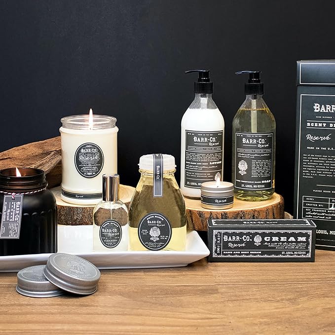 BARR-CO. Reserve Hand & Body Cream, Woody Patchouli & Nicotene Aroma, Body Cream for Dry Cracked Skin, Suitable for Aging Crepey Skin, Moisturizing Shea Butter Cream, 3.4 oz