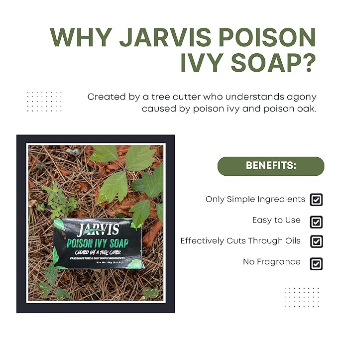 Poison Ivy Soap Bar | Treatment for Poison Ivy, Oak & Sumac | Fast Itch Relief and Soothing of Rashes, Redness & Inflammation | Simple Skin Care Ingredients | 3 pack | 3.4 Ounces (3)