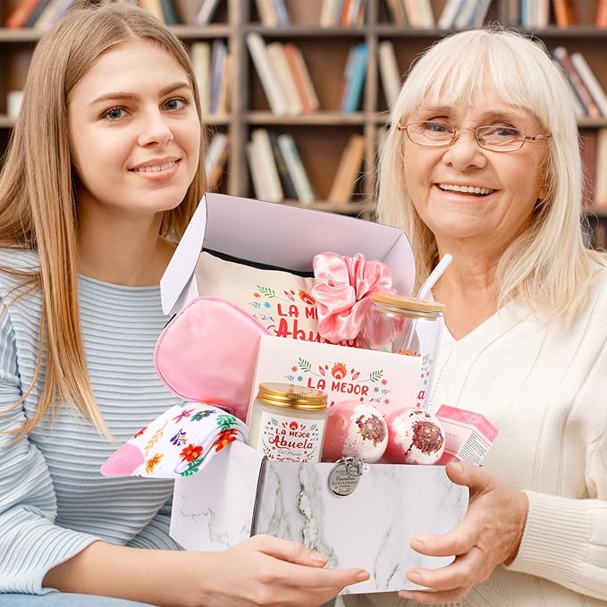 Kolewo4ever 12 Pieces Spanish Grandma Gifts Mothers Day Gifts Birthday Gift for Grandmom from Granddaughter Grandson,Best Grandma Gift for Gigi Grandmother