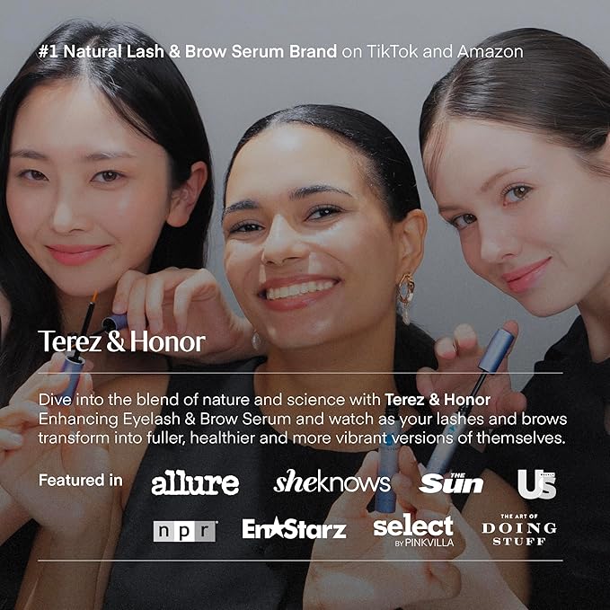 Advanced Eyelash Serum for Thicker, Longer Eyelashes and Eyebrows - Grow Luscious Lashes with Brow Enhancer (3mL)