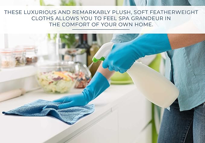 DAN RIVER 100% Cotton Washcloths 24 Pack Premium Quality Face and Body Cloth, Quick Dry Essential Towels for Bathroom, Hand, Kitchen & Cleaning, Baby Washcloths | 12X12 in | 400 GSM | M-Blue