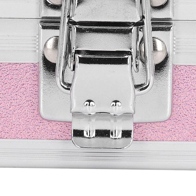 Nail Drill Bit Holder Storage Box, Multi Hole Nail Drill Bits Stand Displayer with Transparent Flip Cover, Nail Bits Organizers Container (Dazzling )