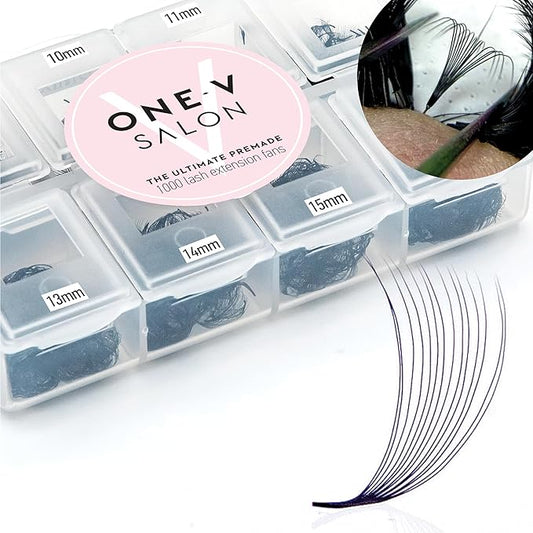 1000 Loose Premade Fans Eyelash Extensions, D Curl Volume Lashes,10D 20D 14D-0.05 Thickness, 9-16mm Fluffy Handmade Fan Mixed Tray