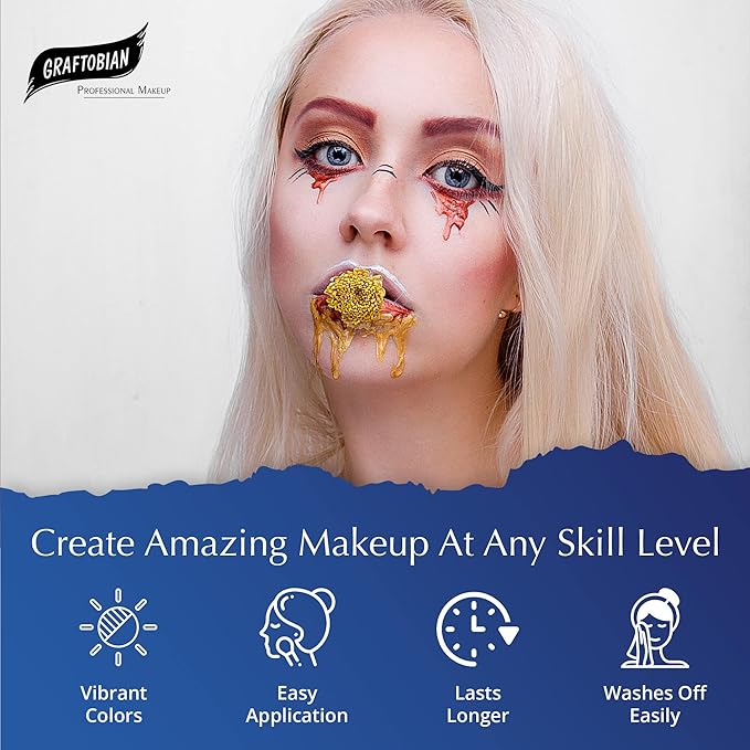 Graftobian Makeup ProPaint Face & Body Paint - Flesh Tones Set - 30ml - Halloween & Costume Makeup for Adults - Body & Face Paint