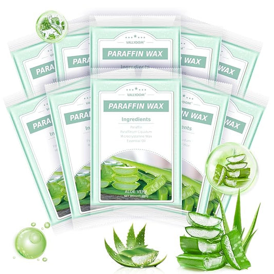 Paraffin Wax Refills, 10 Pack 200g Aloe Vera Scented Paraffin Wax Blocks for Paraffin Bath, Paraffin Wax Machine Refills for Hand Feet Dry Skin,Rrelieves muscle fatigue, Hydration and nourish