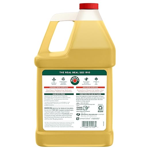 Murphy 70481465315 OIL SOAP Wood Cleaner, Original, Concentrated Formula, Floor Cleaner, Multi-Use , Finished Surface Cleaner, 128 Fluid Ounce (US05480A)