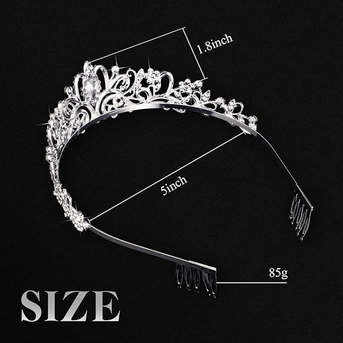 BBTO 10 Pcs Crystal Tiara and Crowns for Women Girls Princess Rhinestone Crown Queen Headband with Combs Bride Tiara for Birthday Party Wedding Prom Hair Accessories