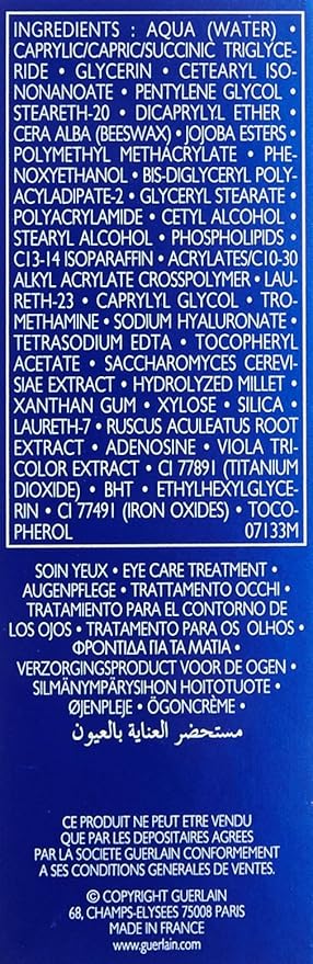 Guerlain Super Aqua Eye Serum Intense Hydration Wrinkle Serum Plumper for Unisex, 0.5 Ounce