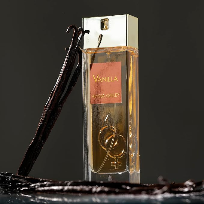 Alyssa Ashley Vanilla - Vanilla Perfume for Women with Caramel and Musk - Elegant Perfumes for Women - Vanilla Fragrances for Romatic Moments - 3.4 oz