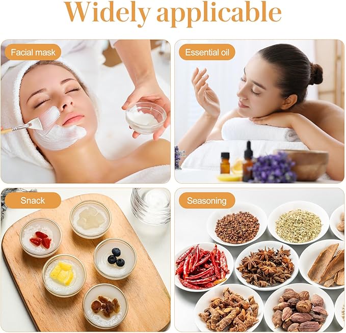 Cabilock 10PCS Facial Mask Bowl Mixing Bowl: Glass Cosmetic Mix Bowl Making Accessory Clear Prep Measuring Bowl DIY Mix Bowl Mud Mask and Other Skincare Products