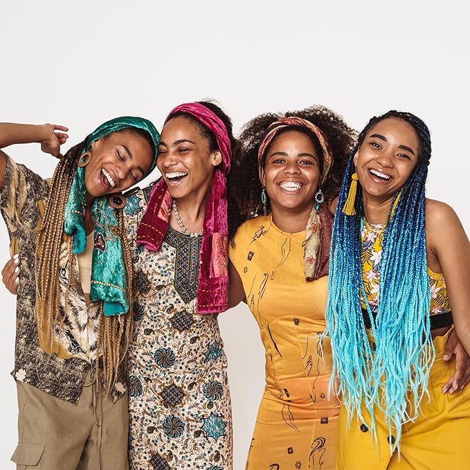 BNG 3X Pre-Stretched Braiding Hair, 28" Professional Itch Free Synthetic Fiber Braids Hair Extensions for Easy Braid, 3 PACKS (9 bundles), (#Maroon)