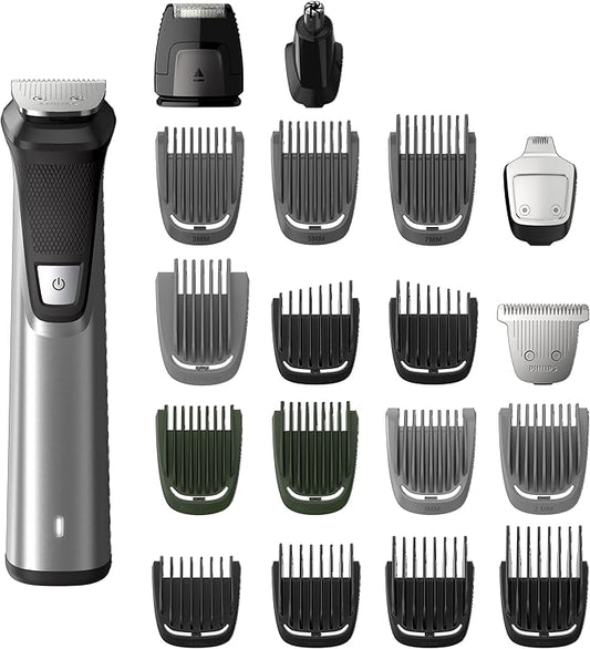 Philips Multi Groomer All-in-One Trimmer 23 Piece Grooming Kit, Trimmer for Beard, Head, Body, and Face Series 7000