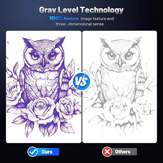 A41 Tattoo Transfer Printer, Wireless Tattoo Printer Machine with 10pcs Paper, 2600mA Portable Thermal Tattoo Stencil Printer for Tattoo Artist & Beginners, Compatible iPad, Phone & PC