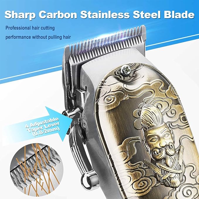 Hair Clippers and Trimmers Set, Suttik Barber Clippers Professional Set, Beard Trimmer for Men, Cordless Ornate Clippers for Men with T-Blade Close Cutting Trimmer, LED Display