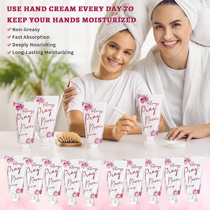50 Pack Christian Hand Lotion Bulk Gifts for Women Mother Day Bible Mini Travel Hand Lotion Bulk for Stocking Stuffers Gifts Women Church Appreciation Teachers Coworkers(Modern)