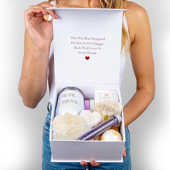Self Care Gifts for Women, Birthday Care Package, Mothers Day Gifts for Mom, Get Well Soon Relaxing Spa Gift Busket Thinking of You Gift Set for Her Sister Best Friend