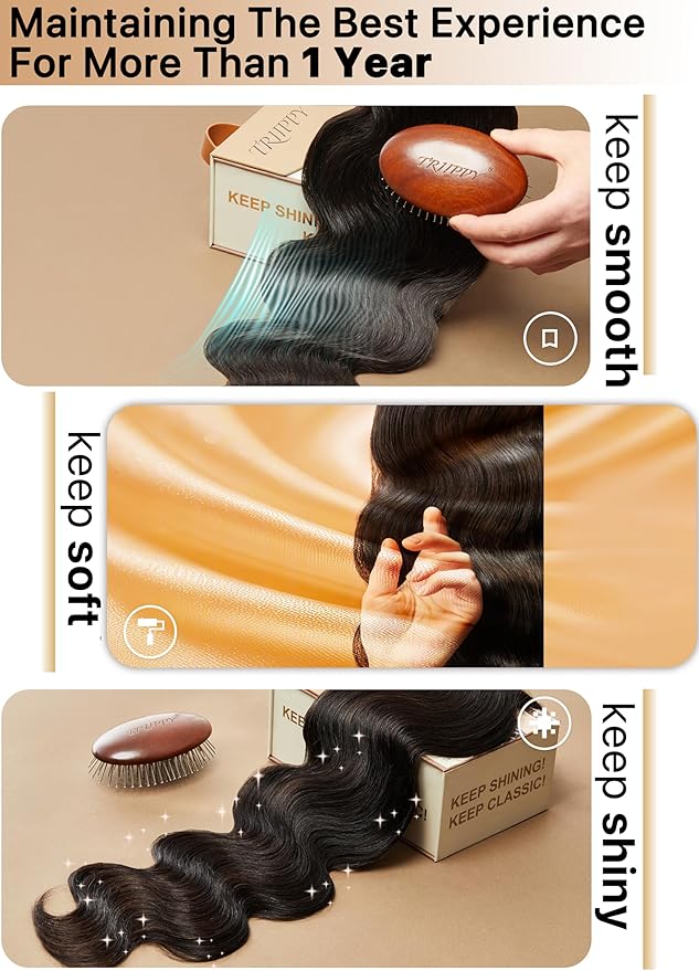 TRIIPPY Raw Cambodian Human Hair Single Bundles,Body Wave Bundles Human Hair,Triple Lifespan Than Regular Virgin Hair,The Same Quality As Boutique Stores,No.1 Raw Hair Brand On Amazon(26 Inch)