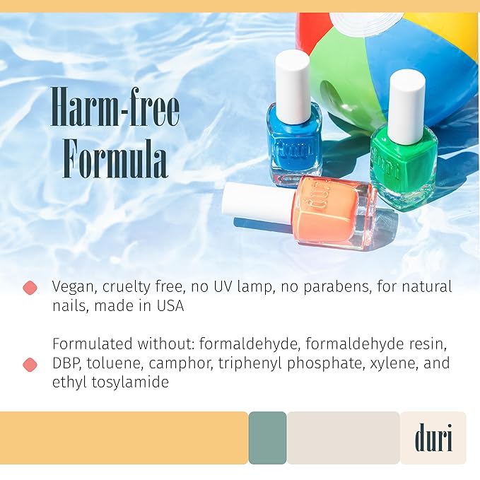 duri 157N Electric Glow - Neon Green Nail Polish, Matte Finish, Quick Drying, 0.45 Fl Oz