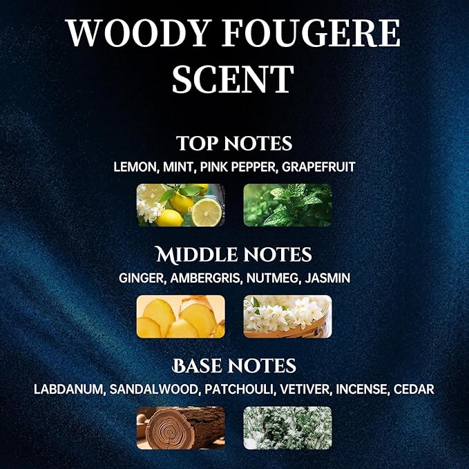 Men’s Luxury Eau de Parfum Spray, 3.4 fl oz,Cologne for Men, Fresh Woody & Warm Scent,Long-Lasting Fragrance for Men,Ideal for Office,Date Night & Gifts,Showcasing Masculine Freedom & Elegance